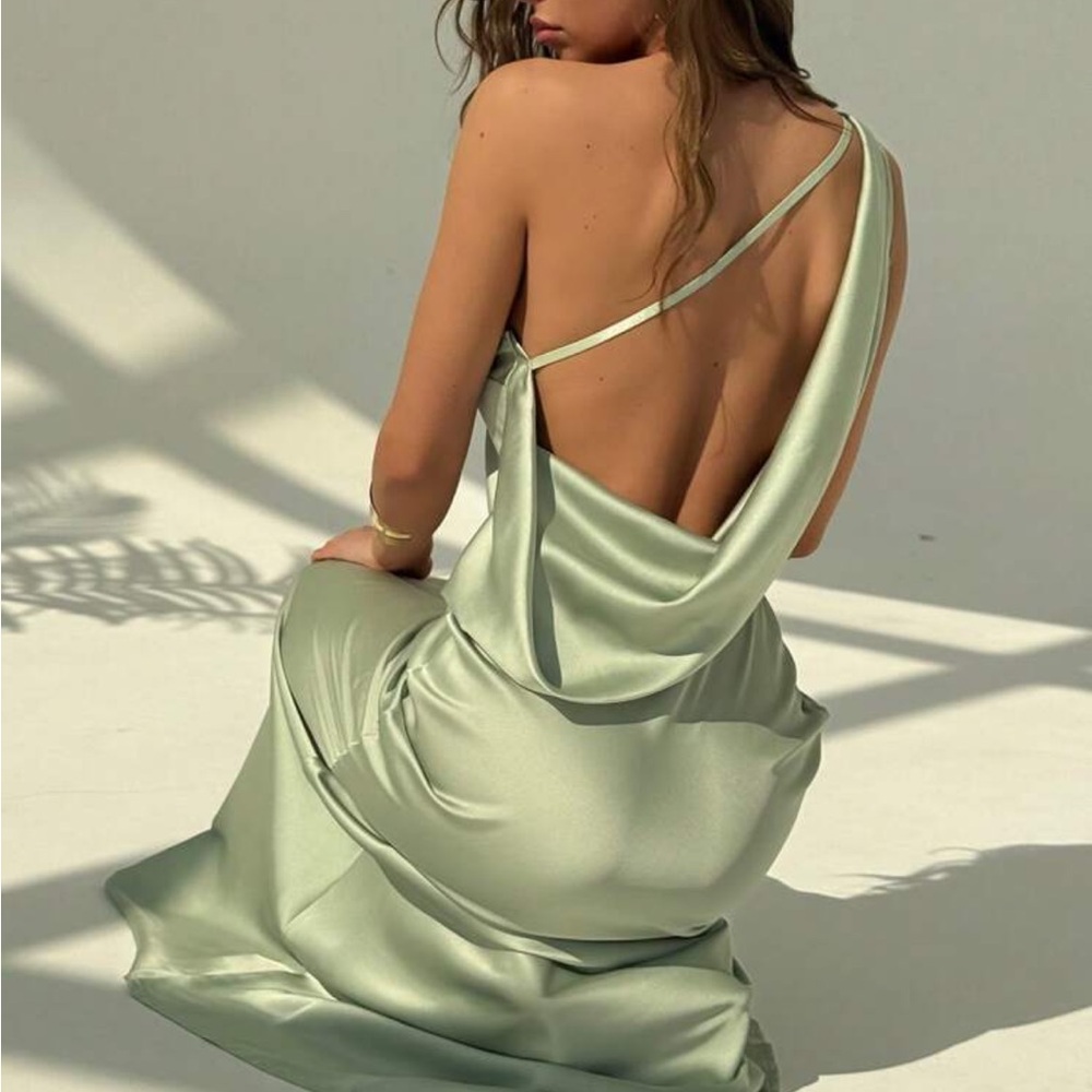 Elegant Bridesmaids Sage Green Evening Dress